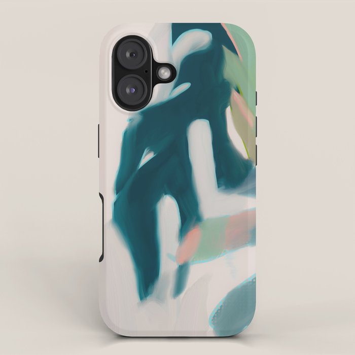abstract pastel leaves 2 iPhone Case Gallery Image 1