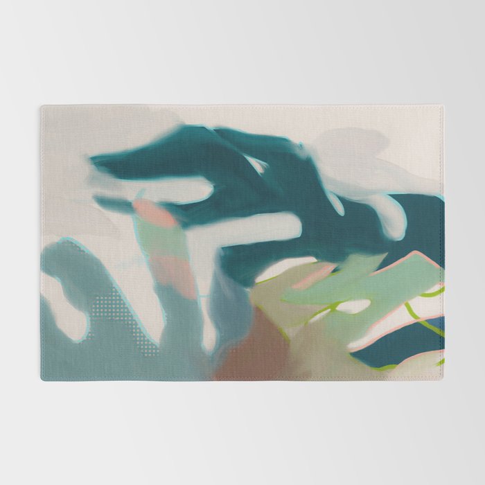 abstract pastel leaves 2 Rug Gallery Image 2