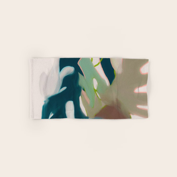 abstract pastel leaves 2 Bath Towel Gallery Image 1