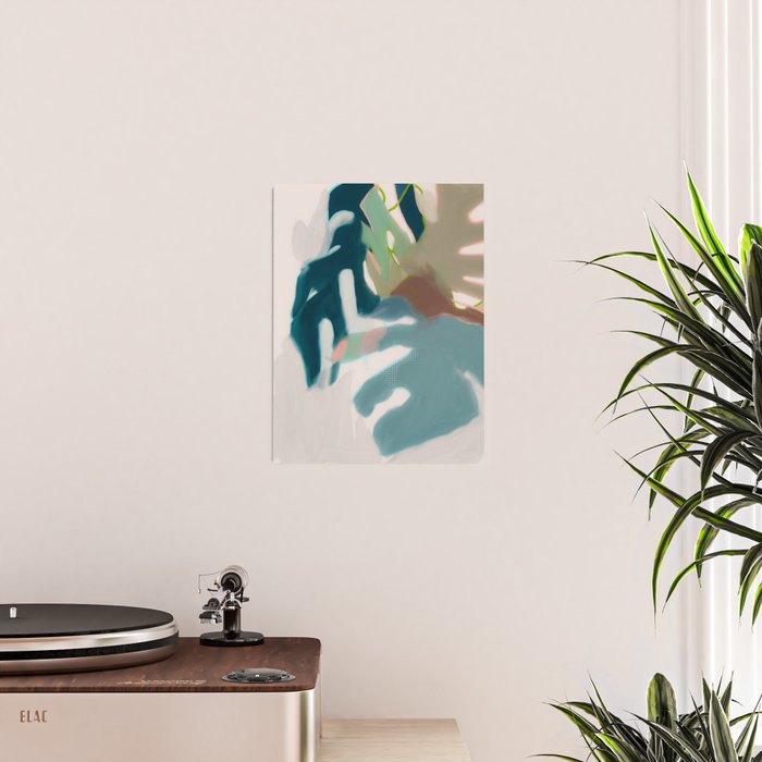 abstract pastel leaves 2 Poster Gallery Image 2
