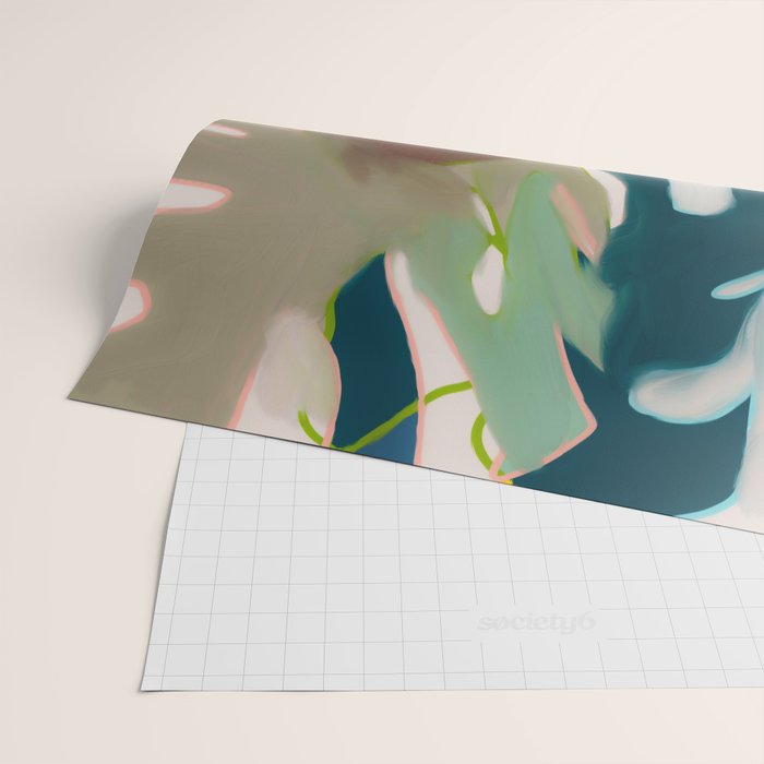 abstract pastel leaves 2 Wrapping Paper Gallery Image 2