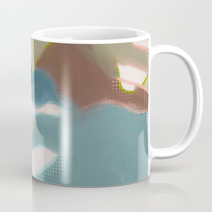 abstract pastel leaves 2 Coffee Mug Gallery Image 1