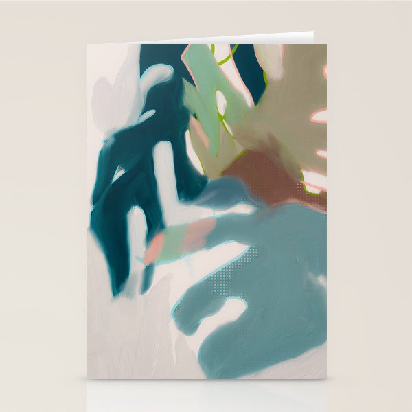 abstract pastel leaves 2 Stationery Card Gallery Image 2