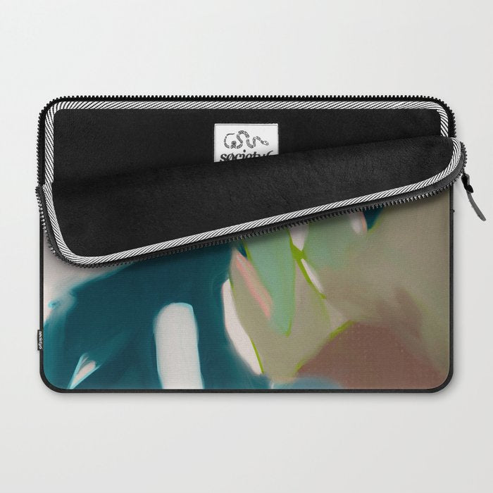 abstract pastel leaves 2 Laptop Sleeve Gallery Image 2