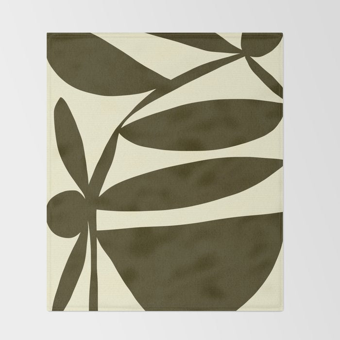 Abstract-botanical 05 Throw Blanket Gallery Image 2