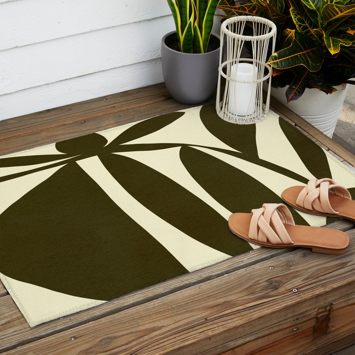Abstract-botanical 05 Outdoor Rug Gallery Image 2