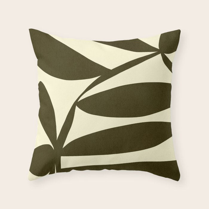 Abstract-botanical 05 Throw Pillow Gallery Image 6