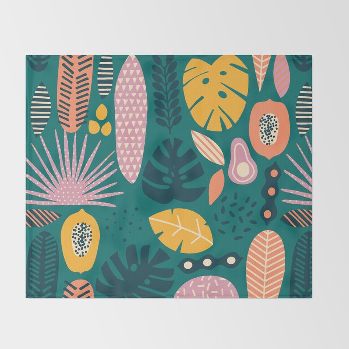 Jungle vibe Throw Blanket Gallery Image 2