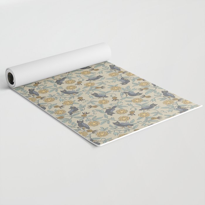 Tudor Owls in Grey Yoga Mat Gallery Image 2