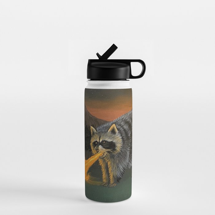 Fire Breathing Raccoon Water Bottle Gallery Image 1