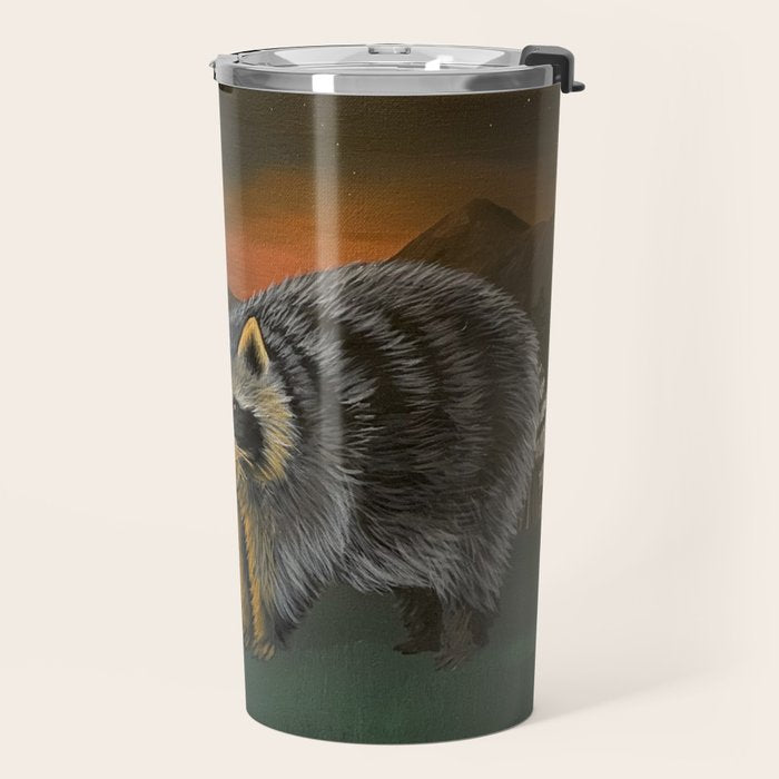 Fire Breathing Raccoon Travel Mug Gallery Image 2