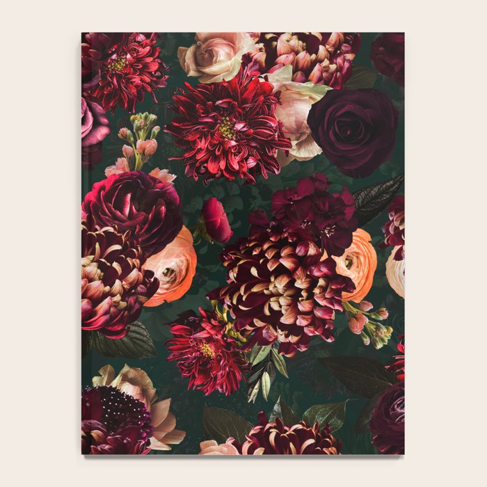 Vintage & Shabby Chic  - Fall Lush Botanical Midnight Garden Notebook Gallery Image 4
