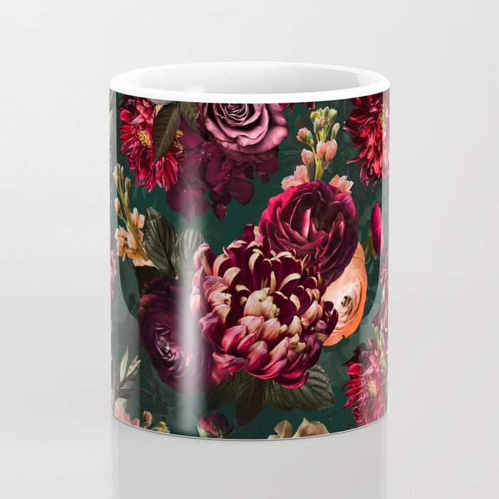 Vintage & Shabby Chic  - Fall Lush Botanical Midnight Garden Coffee Mug Gallery Image 4