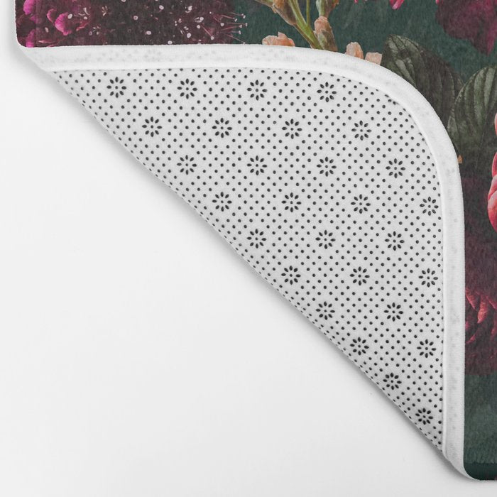 Vintage & Shabby Chic  - Fall Lush Botanical Midnight Garden Bath Mat Gallery Image 2