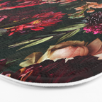Vintage & Shabby Chic  - Fall Lush Botanical Midnight Garden Bath Mat Gallery Image 3