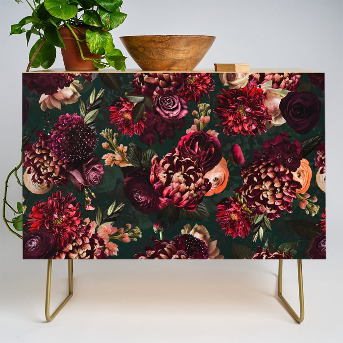 Vintage & Shabby Chic  - Fall Lush Botanical Midnight Garden Credenza Gallery Image 1