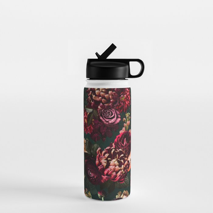 Vintage & Shabby Chic  - Fall Lush Botanical Midnight Garden Water Bottle Gallery Image 1