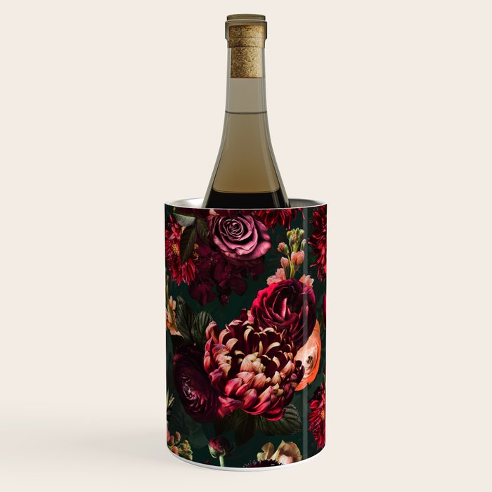 Vintage & Shabby Chic  - Fall Lush Botanical Midnight Garden Wine Chiller Gallery Image 1