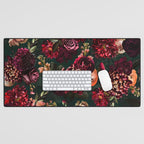 Vintage & Shabby Chic  - Fall Lush Botanical Midnight Garden Desk Mat Gallery Image 1