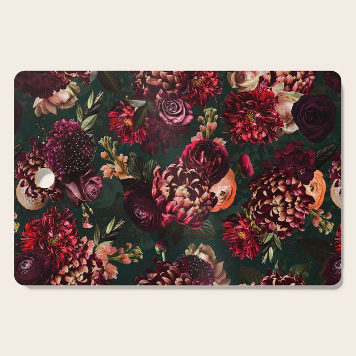 Vintage & Shabby Chic  - Fall Lush Botanical Midnight Garden Cutting Board Gallery Image 1
