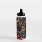 Vintage & Shabby Chic  - Fall Lush Botanical Midnight Garden Water Bottle Gallery Image 3
