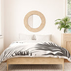 Black And White Palm Leaves Duvet Cover Gallery Image 3