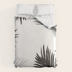 Black And White Palm Leaves Duvet Cover Gallery Image 6
