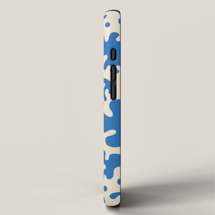 Abstract organic blue leaf art pattern iPhone Case Gallery Image 2