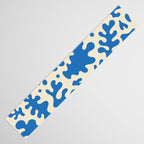 Abstract organic blue leaf art pattern Table Runner Gallery Image 3
