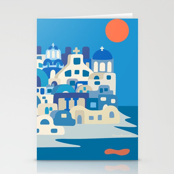 Sunny Santorini Stationery Card Gallery Image 2