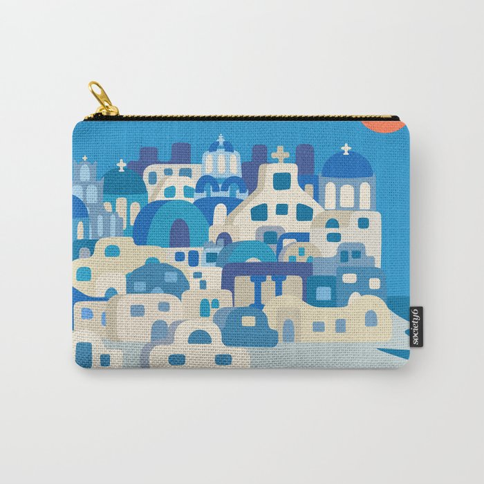 Sunny Santorini Carry All Pouch Gallery Image 1