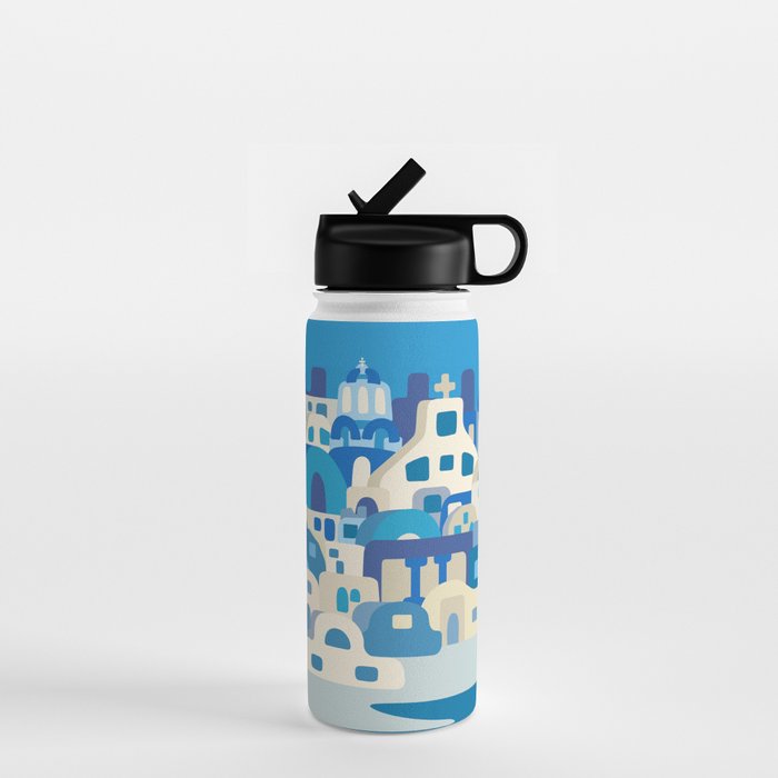 Sunny Santorini Water Bottle Gallery Image 1