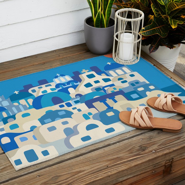 Sunny Santorini Outdoor Rug Gallery Image 2