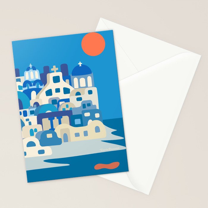 Sunny Santorini Stationery Card Gallery Image 2