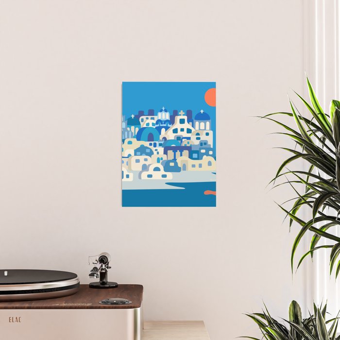 Sunny Santorini Poster Gallery Image 2