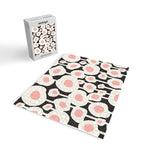 Poppy Dot - Retro Floral Black Pink Jigsaw Puzzle Gallery Image 2