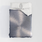 Silver Metallic Stainless Steel Pattern Comforter Gallery Image 8