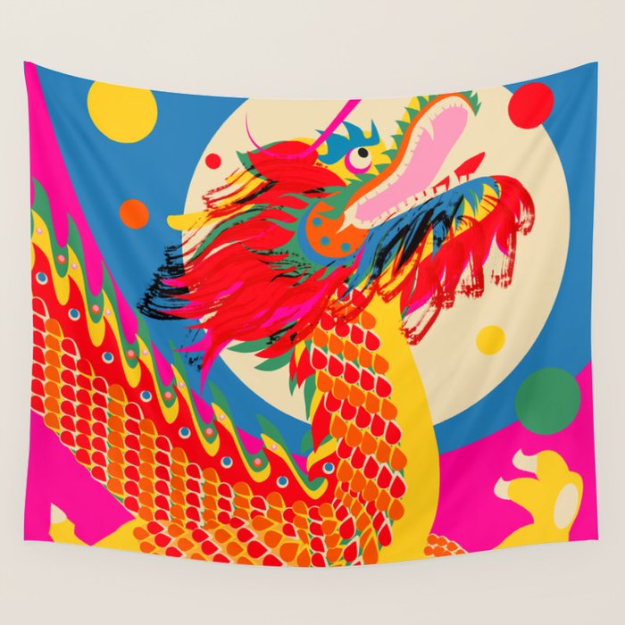 Happy Dragon Wall Tapestry Gallery Image 4