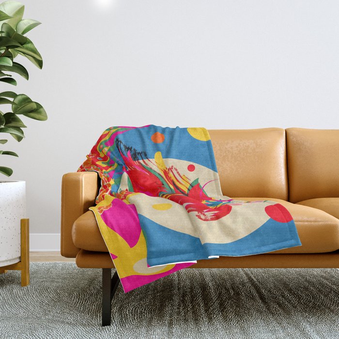 Happy Dragon Throw Blanket Gallery Image 1