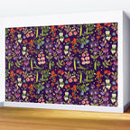Beautiful Pea Flowers and Peas - dark Wall Mural Gallery Image 2