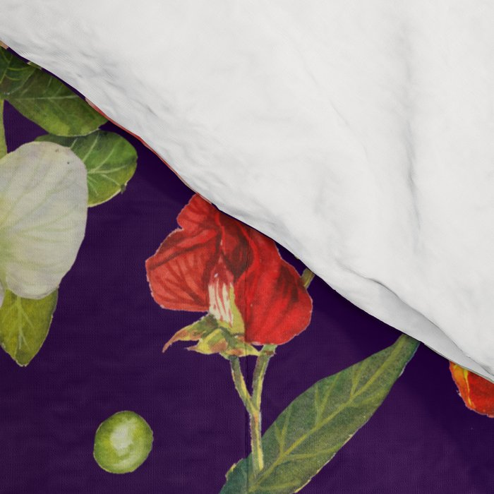 Beautiful Pea Flowers and Peas - dark Comforter Gallery Image 4