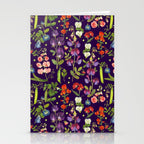 Beautiful Pea Flowers and Peas - dark Stationery Card Gallery Image 2