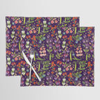 Beautiful Pea Flowers and Peas - dark Placemat Gallery Image 1