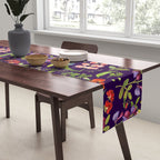 Beautiful Pea Flowers and Peas - dark Table Runner Gallery Image 2