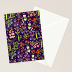 Beautiful Pea Flowers and Peas - dark Stationery Card Gallery Image 2