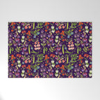 Beautiful Pea Flowers and Peas - dark Welcome Mat Gallery Image 1