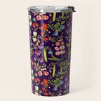 Beautiful Pea Flowers and Peas - dark Travel Mug Gallery Image 2