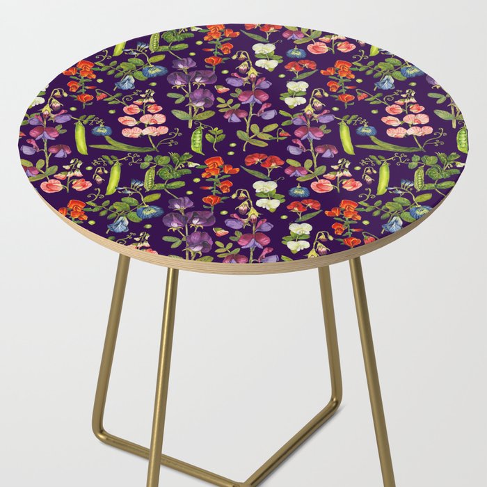 Beautiful Pea Flowers and Peas - dark Side Table Gallery Image 2