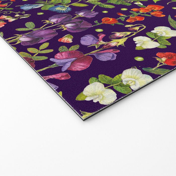 Beautiful Pea Flowers and Peas - dark Welcome Mat Gallery Image 2