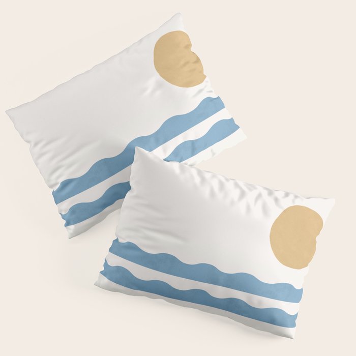 Sun Wave - Seascape Abstract  Pillow Sham Gallery Image 3